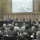 La audiencia de ayer arrancó pasadas las 11 y terminó a las cinco de la tarde, luego de la lectura de las acusaciones. Imagen: DyN